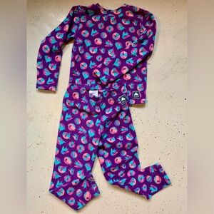 Burton girls fleece base layer set - size 5/6